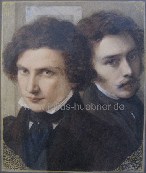 1827 Eduard Bendemann - Julius Hübner Doppelportrait | JULIUS HÜBNER