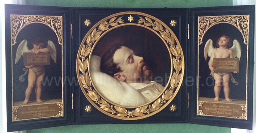 1850 Triptychon "Reiters Abschied und Tod" in Memoriam Friedrich Alexander Gontard (1810-1849)